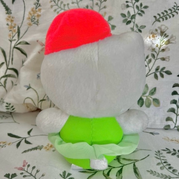Hello Kitty Red Apple Worm Plush Green Tutu Nakajima 7” - Picture 2 of 3